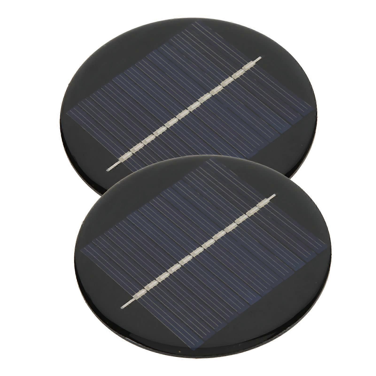 6V 80mm Round Polysilicon Solar Panel for DIY Projects, Outdoor Lighting and Portable Charging