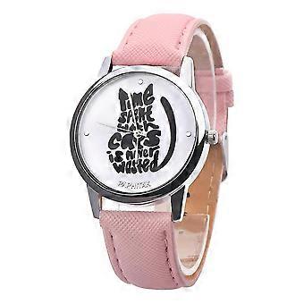 Engels alfabet kattenhorloge studenten kinderriemhorloge