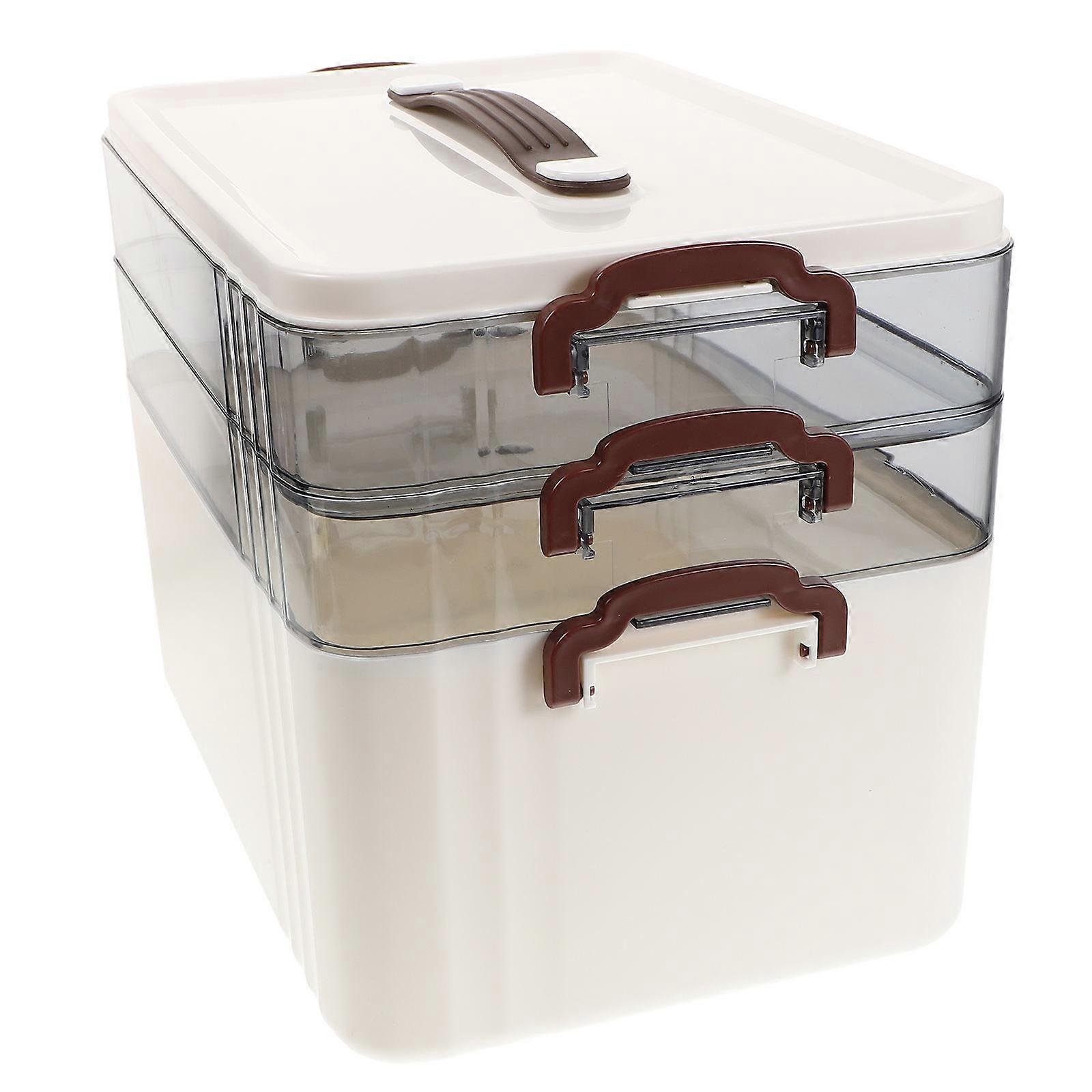 Medicine Organizer Box Large Capacity for Home Storage with Multiple Layers