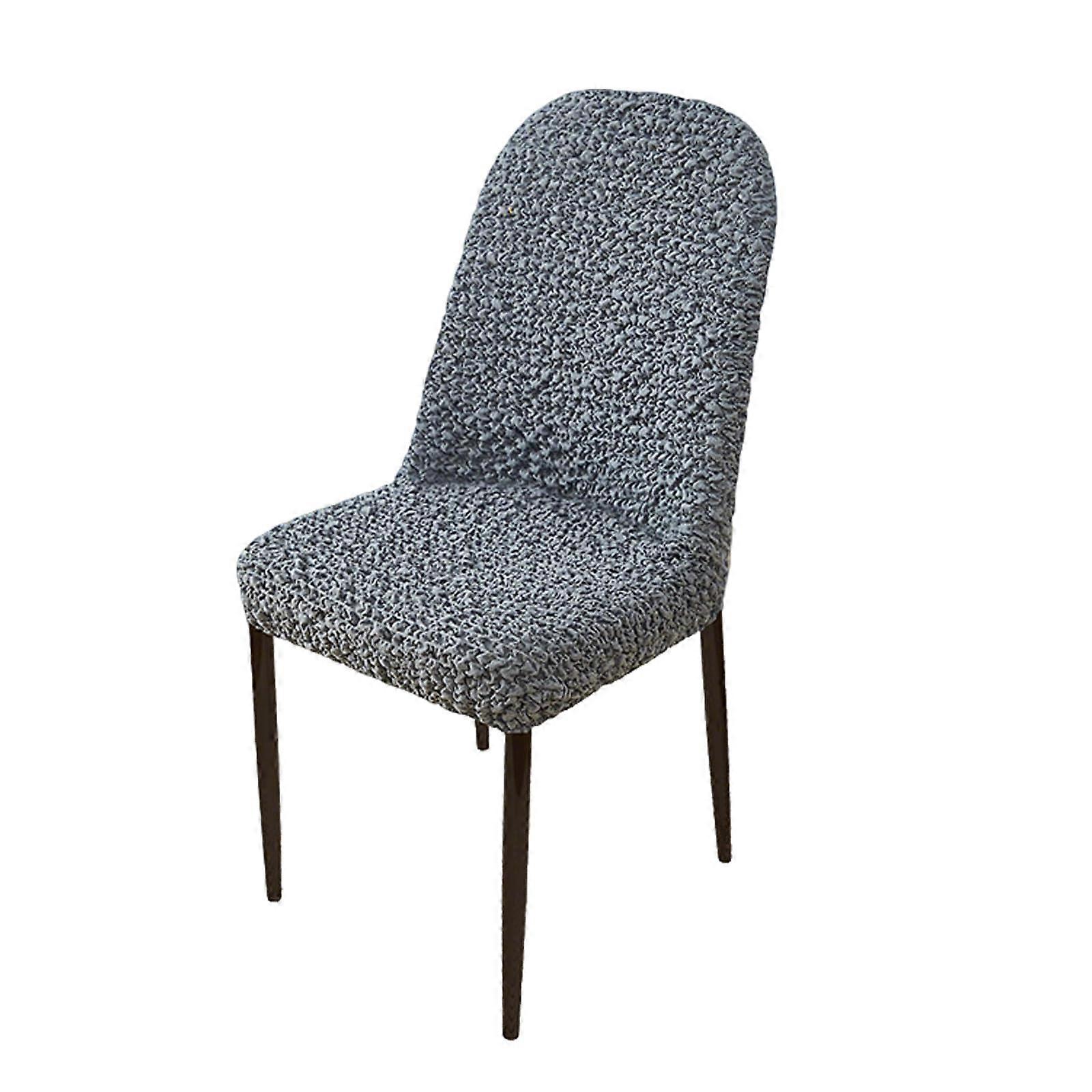 Light Gray Stretch Chair Slipcover with Full Coverage Washable Dining Chair Protector