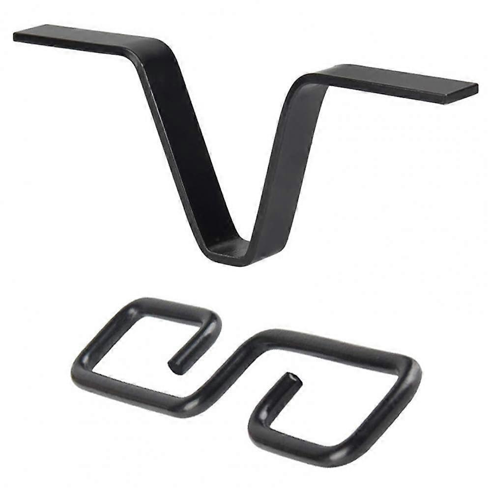 Black Iron Rain Chain Hook and VShaped Hanger for Downspout, Durable Construction, Easy Install