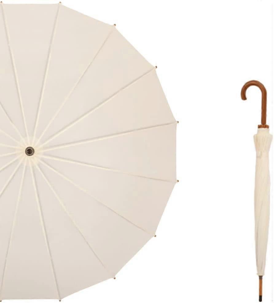 Golf Umbrella Windproof Double Canopy Auto Open J Handle Oversized Rain Coverage 90cm