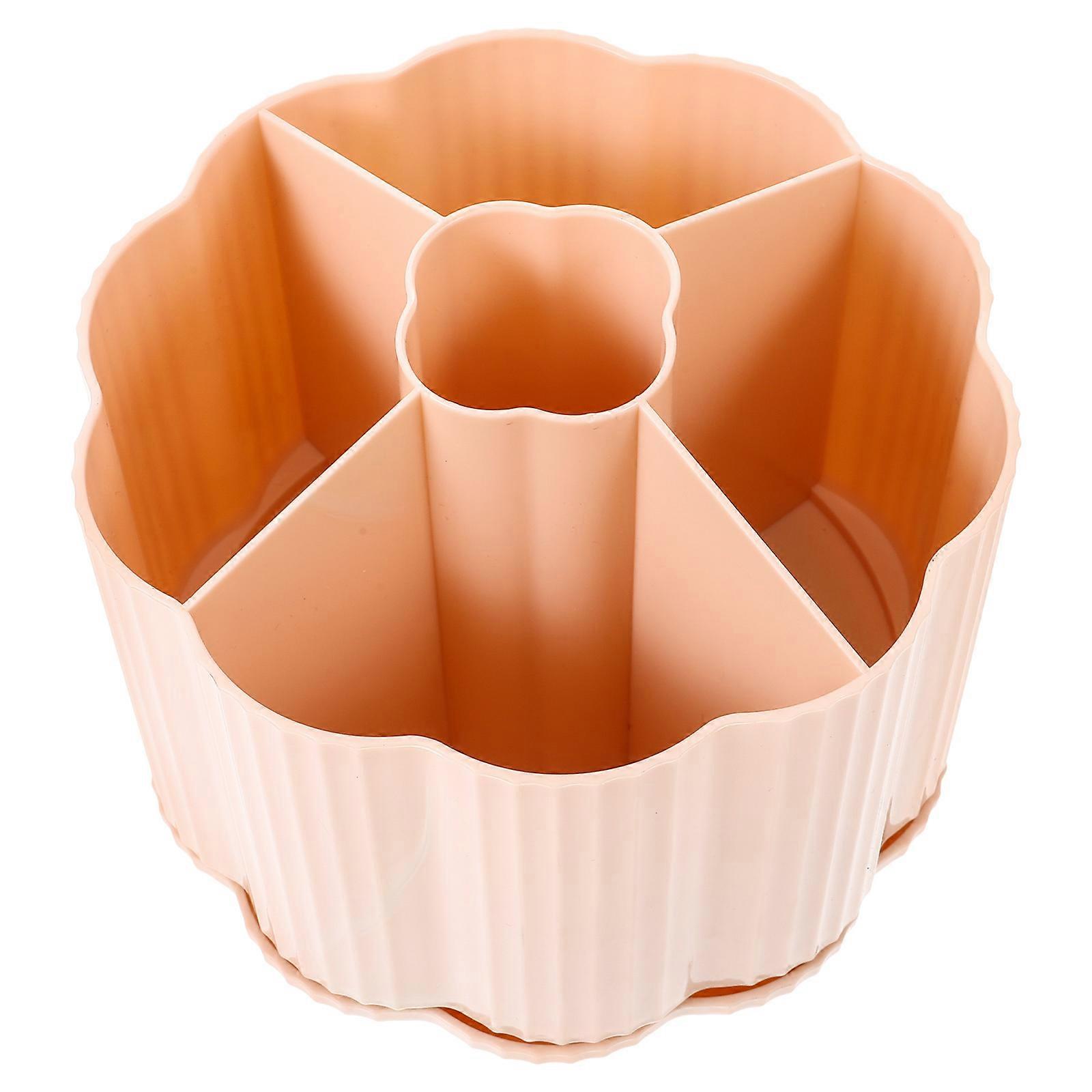 Makeup Brush Organizer Vanity Organizer for Storage Pink Multi-Grid Holder