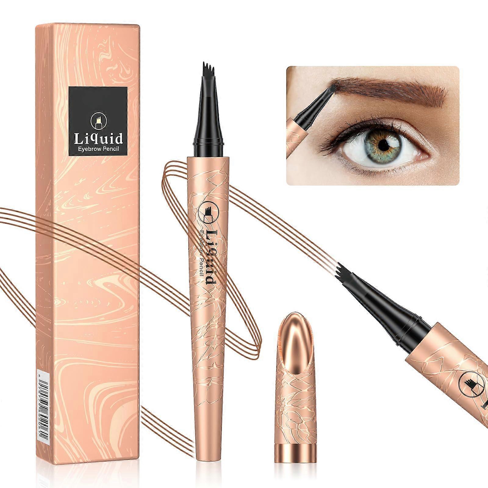 Microblading Eyebrow Pen with MicroFork Tip, Long Lasting Waterproof Brow Pencil for Natural Look