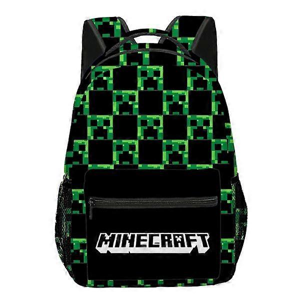 Minecraft Boy Backpack | Black Children's Backpack | Green Creeper Zombie Backpack
