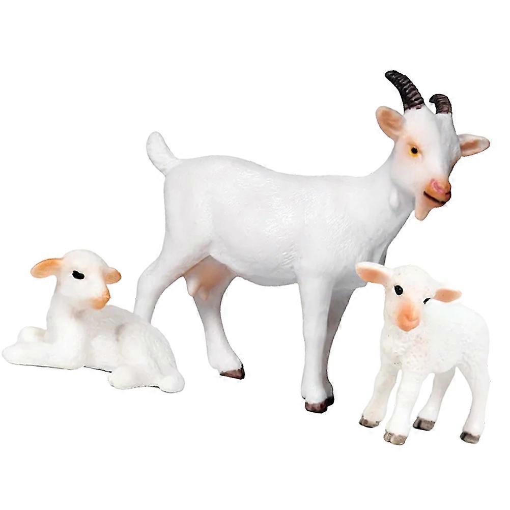 Sheep Figures White Lifelike Sheep Models for Playing 9Pcs Set