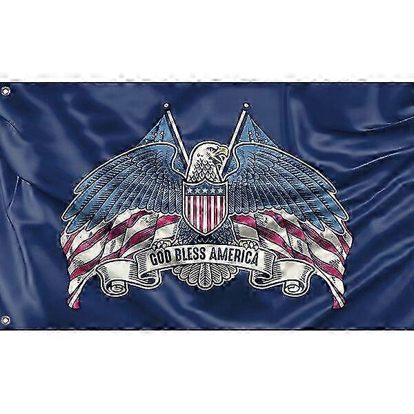 God Bless America Eagle Flag Pattern 412