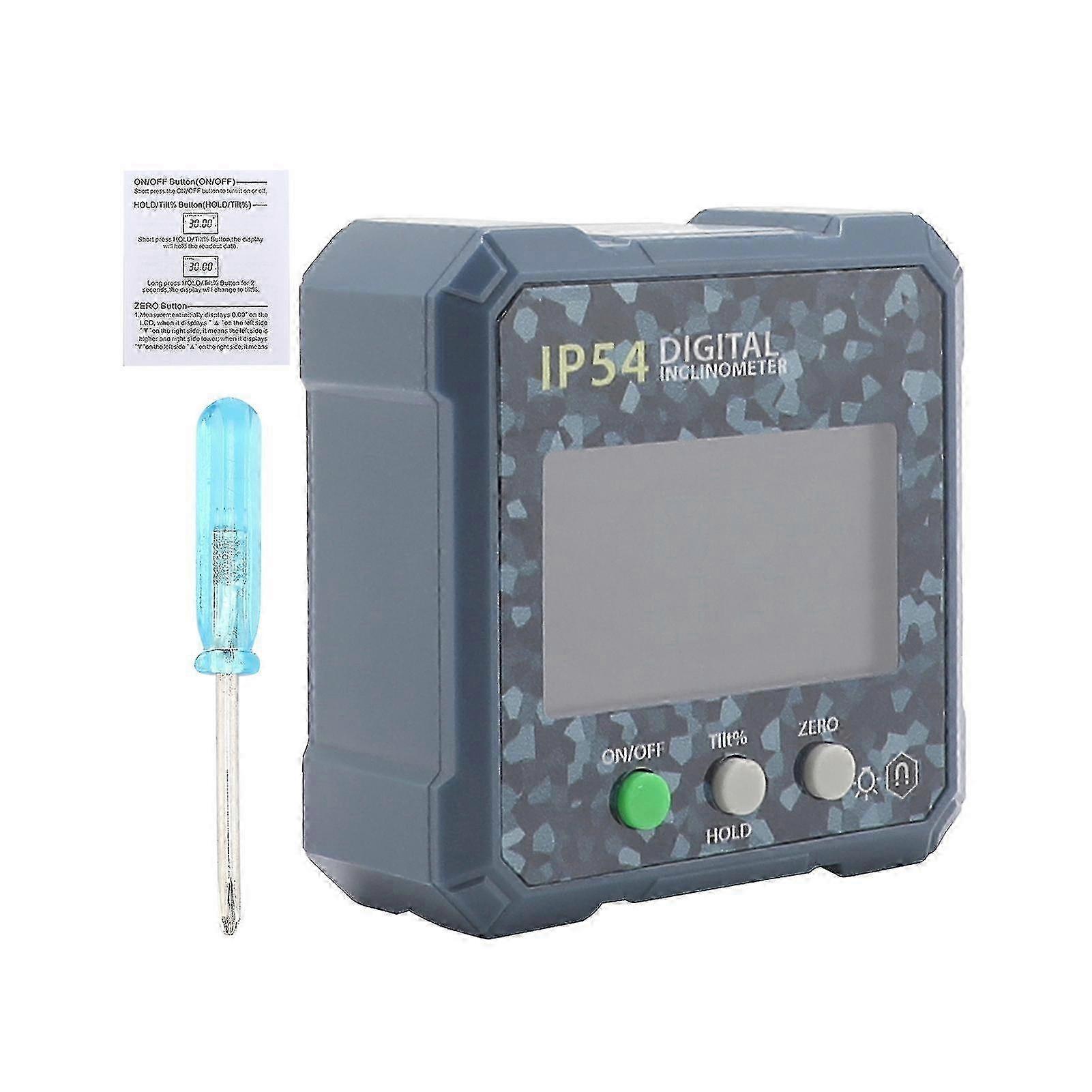 2025 Digital Level Angle Gauge with Magnet Backlit LCD Display Waterproof High Accuracy Digital Level Angle Measurement Tool