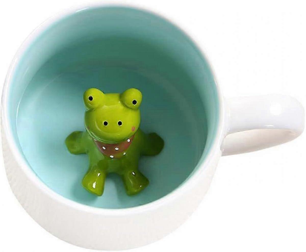 Cute 3D Frog Ceramic Coffee Mug