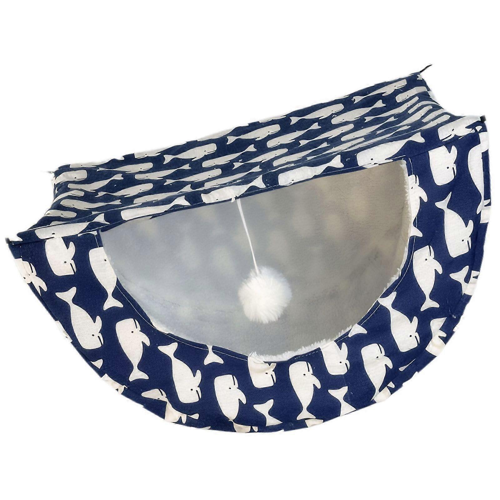 Cat Hammock Bed for Cage or Shelf with Interactive Toy and Cozy Cotton Elevated Design