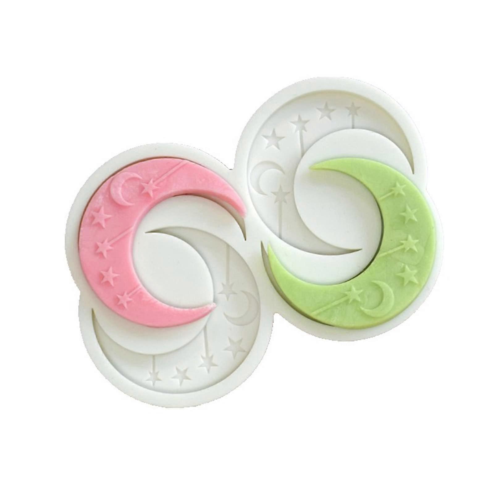 Silicone Eid Mold NonStick Easy Release Moon Cake Chocolate Candle Soap Craft Mould