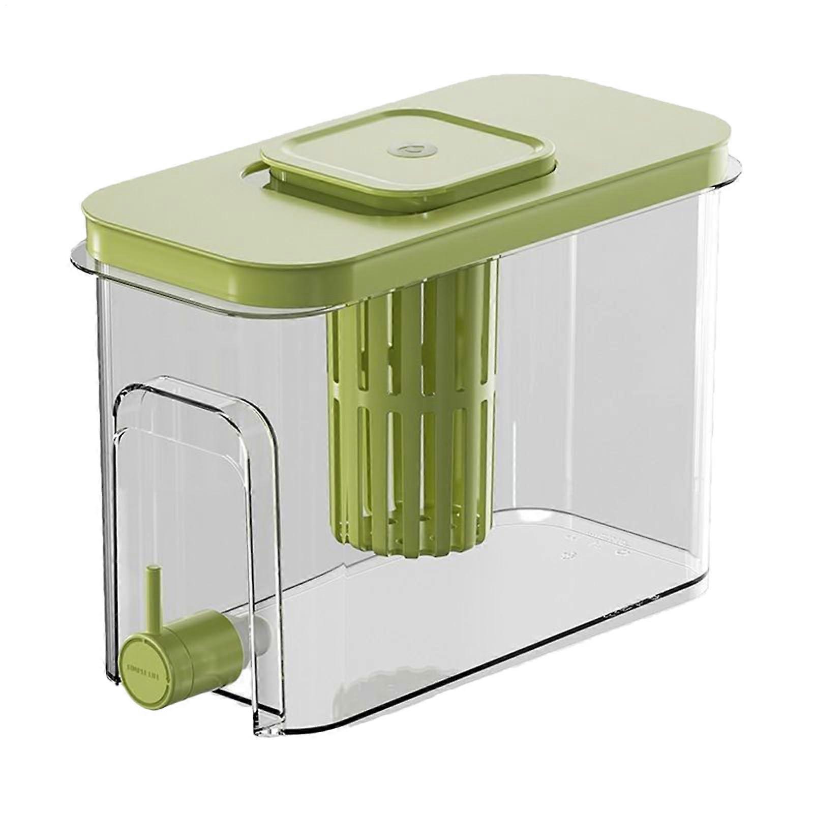 Large Capacity Beverage Dispenser with Fine Mesh Filter for Hot and Cold Drinks Green