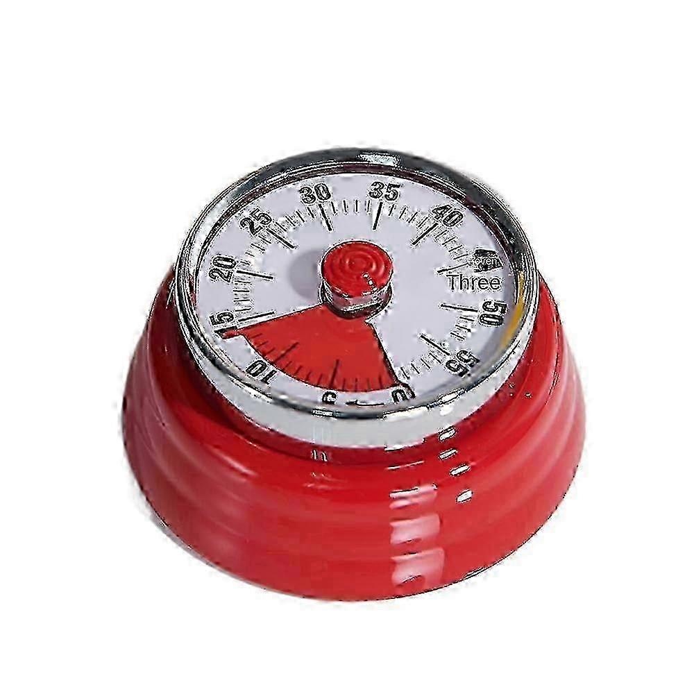 Digital Mechanical Kitchen Timer with Metal Body & Magnetic Back for Baking - Easy Time Visualization