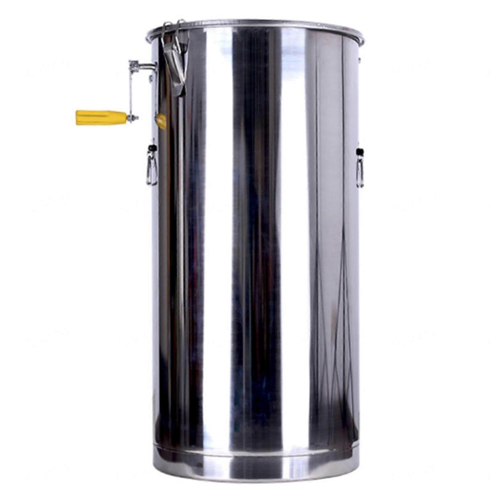 Manual 2 Frame Stainless Steel Honey Extractor for Beekeeping, Large Capacity, Easy Clean, Silver