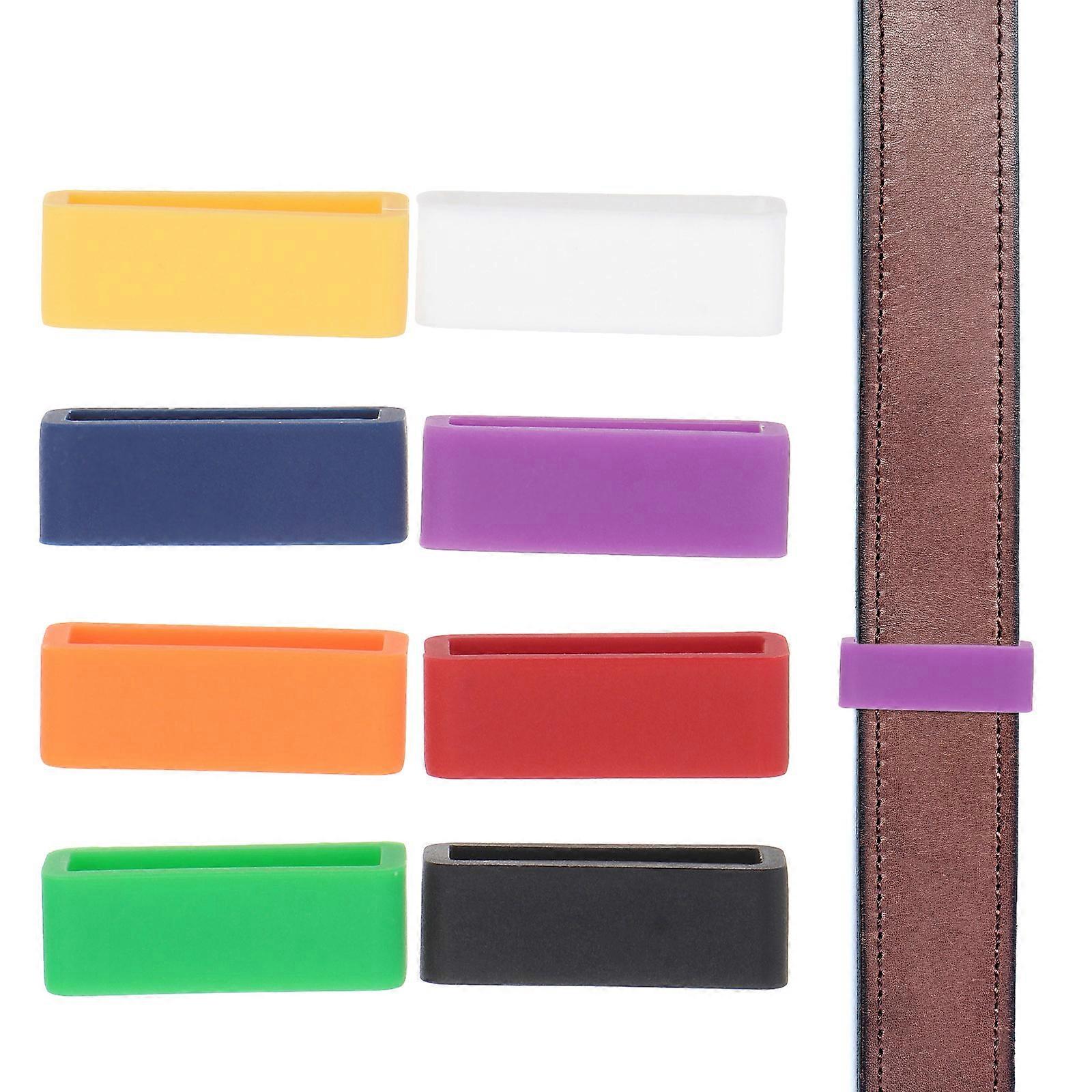 Anti-Fall Silicon Watchband Ring Loop for Watch 8Pcs Assorted Color