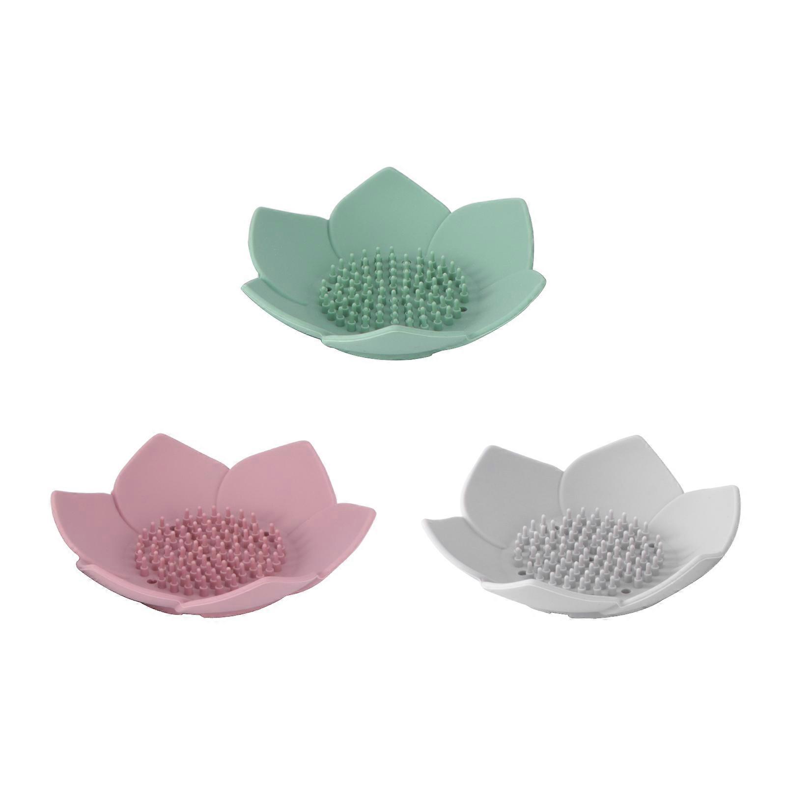 Lotus Silicone Soap Dish for Storing 9Pcs Soap Storage Cases