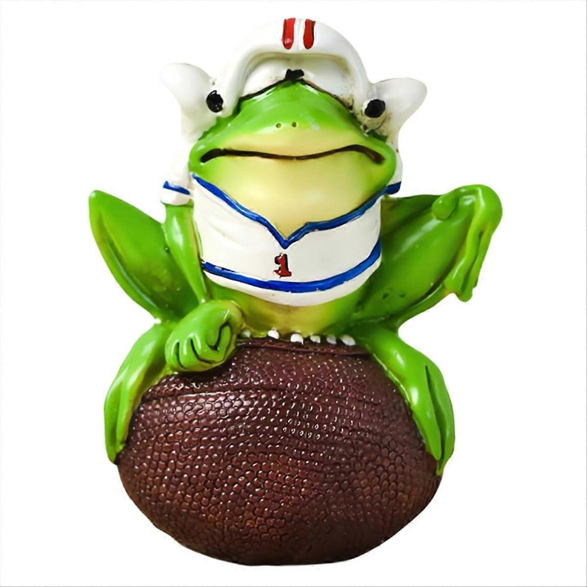 Frog Stuff Figurines,Frog Basketball Player Gift, Frog Statue E