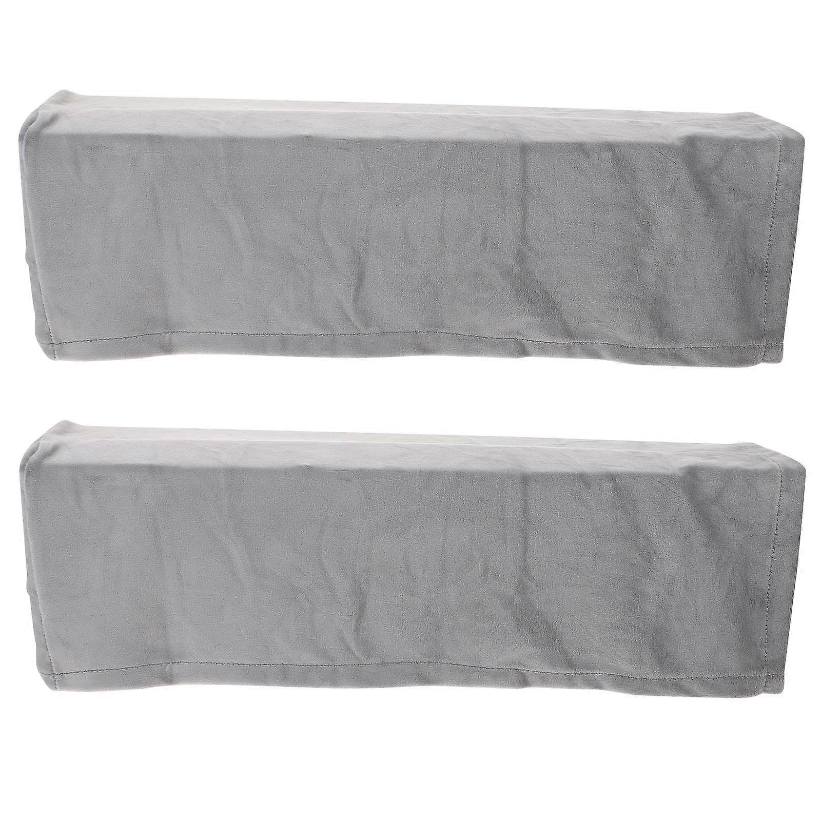 Grey Sofa Armrest Cover Elastic Protector for Sofa Use 2Pcs Universal