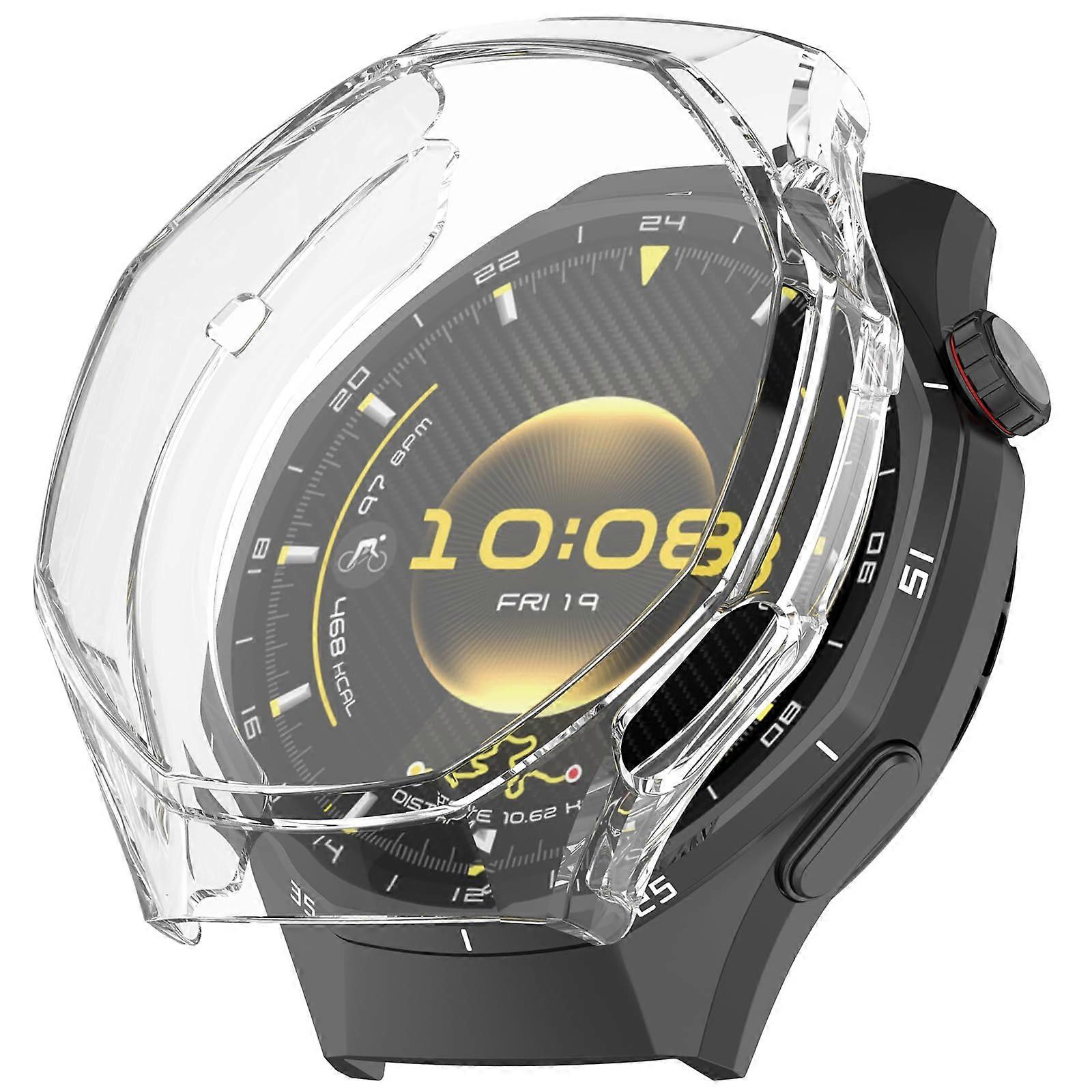 TPU Case with BuiltIn Screen Protector, Clear Electroplated Full Coverage for Huawei Watch GT 6 Pro