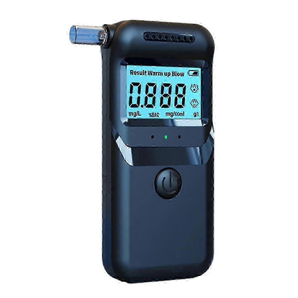 Bafômetro digital com visor LCD e 5 bocais.