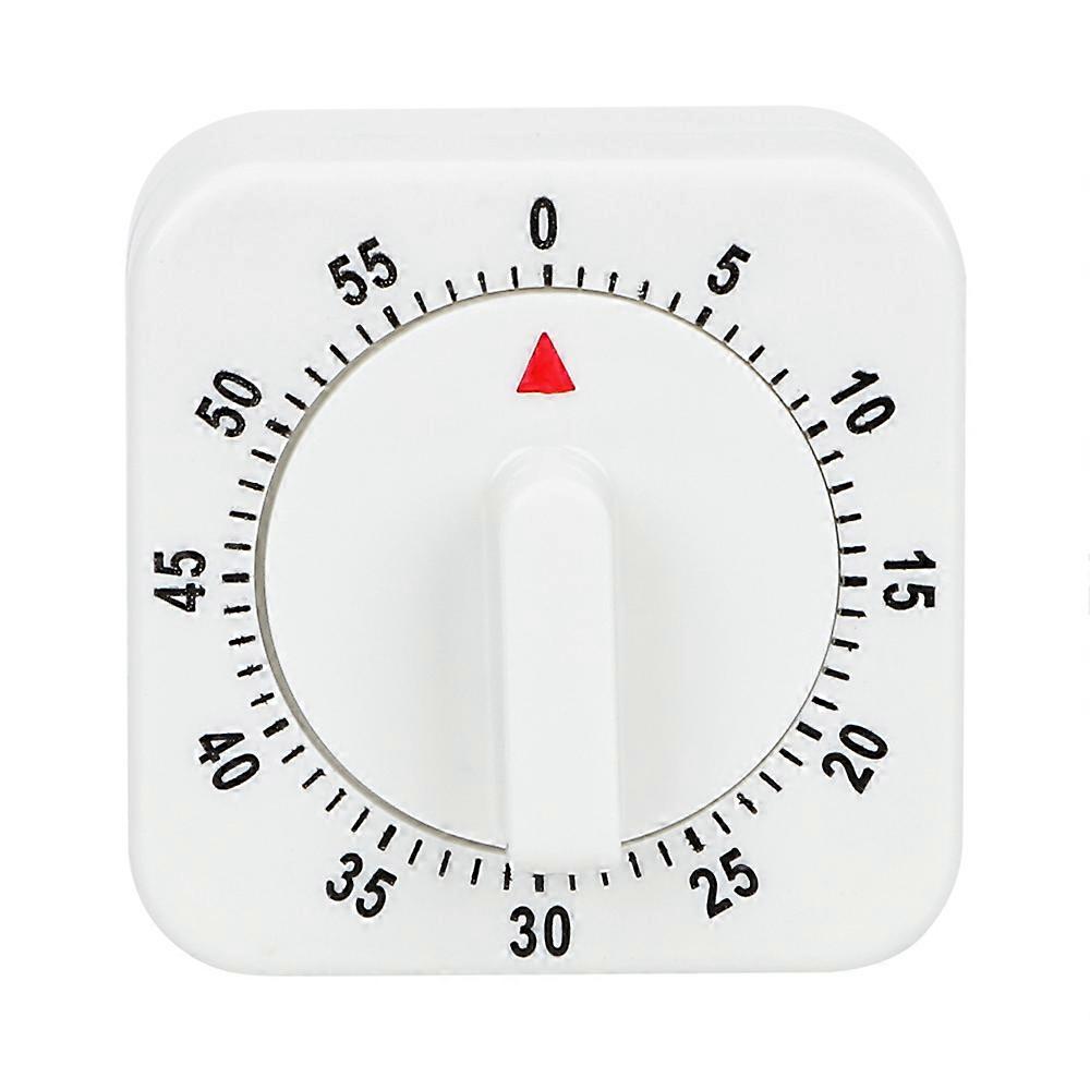 HILIFE Practical 60 Minutes Kitchen Timer Cooking Tools White Square Mechanical Timer Countdown Alarm Reminder