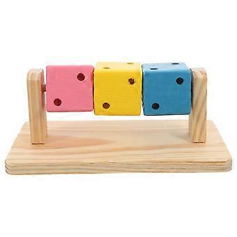 Juguetes de enriquecimiento para hámsteres, plataforma de madera, juguetes para roer, 1 juego de accesorios para jaulas de hámsteres enanos, jerbos y ratas.
