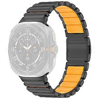 Rubber+Titanium Alloy Strap for Samsung Galaxy Watch Ultra (2025) 47mm Ultra 47mm Replacement Watch 
