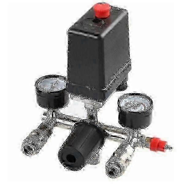 Trykregulator med trykmonitor til kompressor Trykmonitor med 2 displays