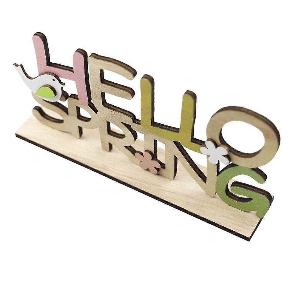Wood Easter Printed Letter Shape Adorn Fun Easter Decor Easter Layout Prop