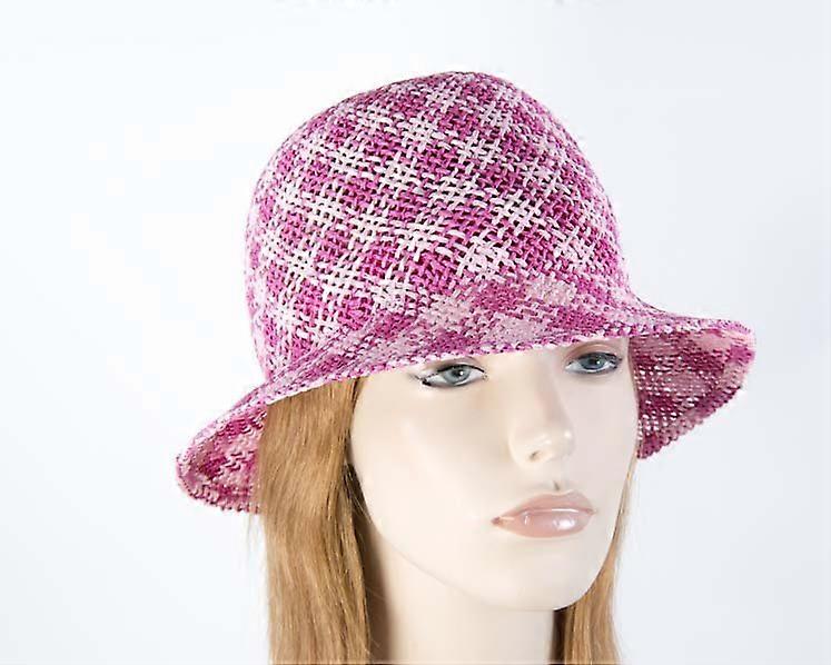 Crocheted fuchsia cloche hat SP395F
