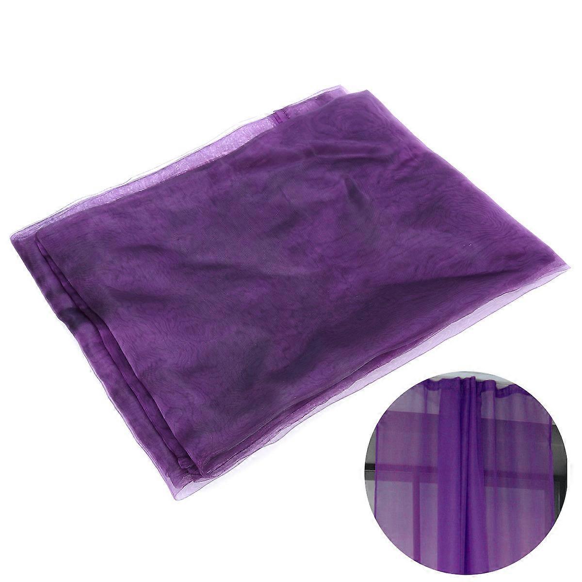 Window Screen Solid Color Transparent Voile Curtains for Window Shielding