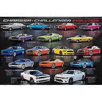 DODGE CHARGER CHALLENGER EVOLUTION 16 Carros Clássicos Muscle - Quebra-cabeça Estilo 142