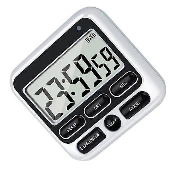 Digital Kitchen Timer LCD Display Countdown Timer for Cooking Black