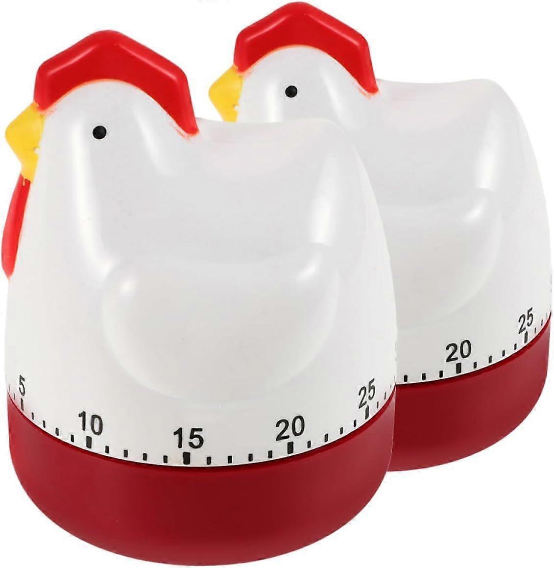 2pcs Mechanical Kitchen Timers for Restaurant Countdown Reminder