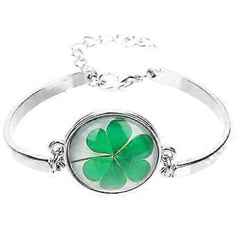 Clover Bracelet for Women Elegant Four-Leaf Clover 2Pcs Wrist Jewelry