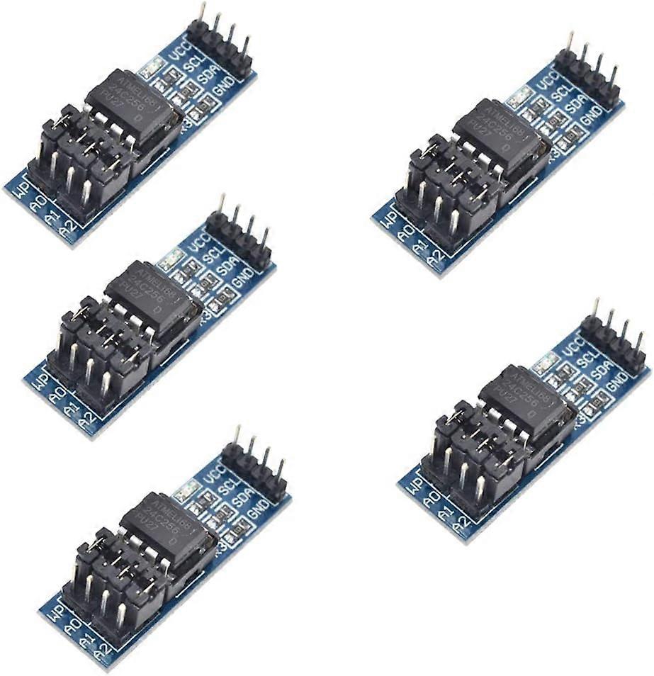 Módulo de memória EEPROM AT24C256 com interface I2C e 256k bits (5 unidades)
