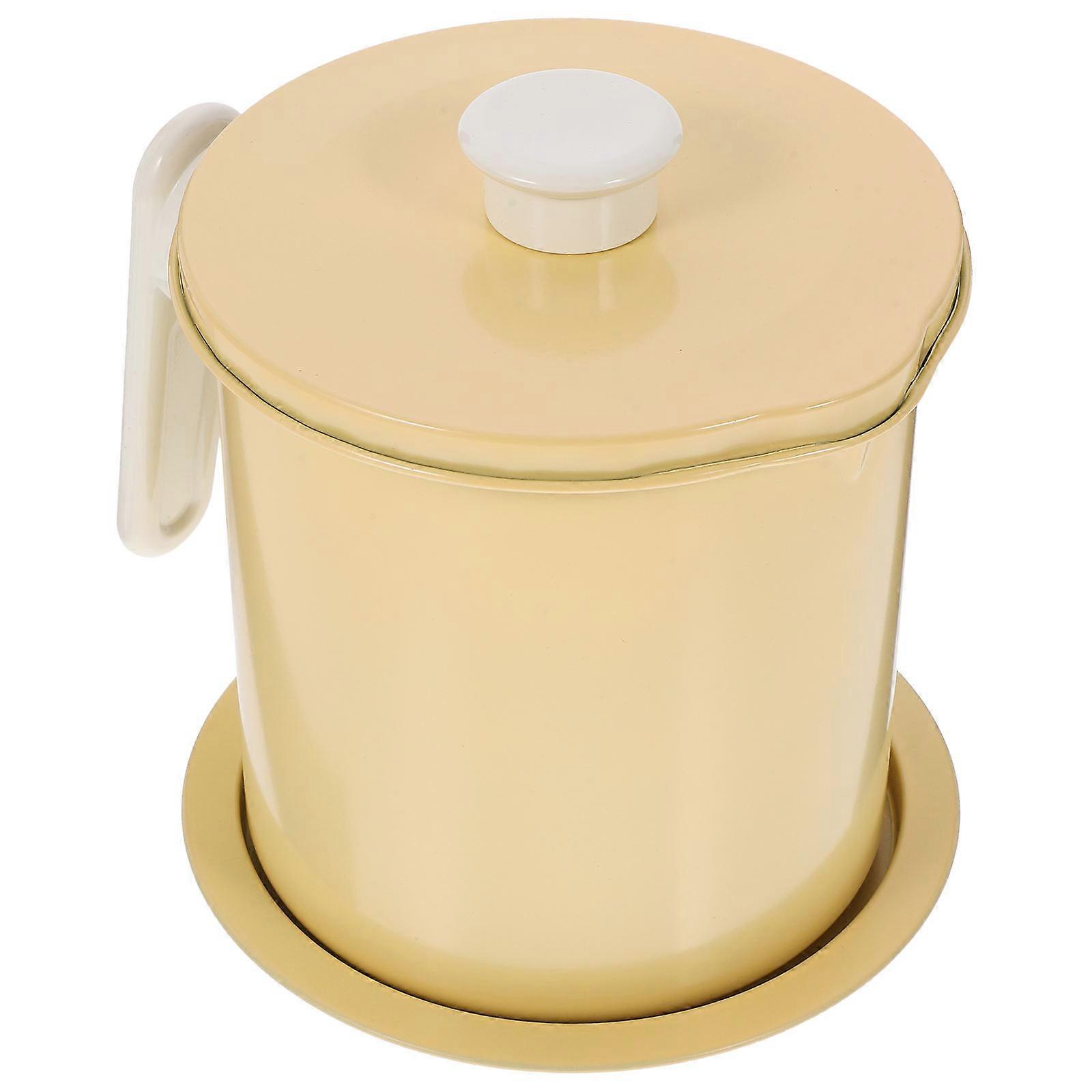 Fine Mesh Strainer Grease Container Large Capacity Oil Filter Pot for Kitchen