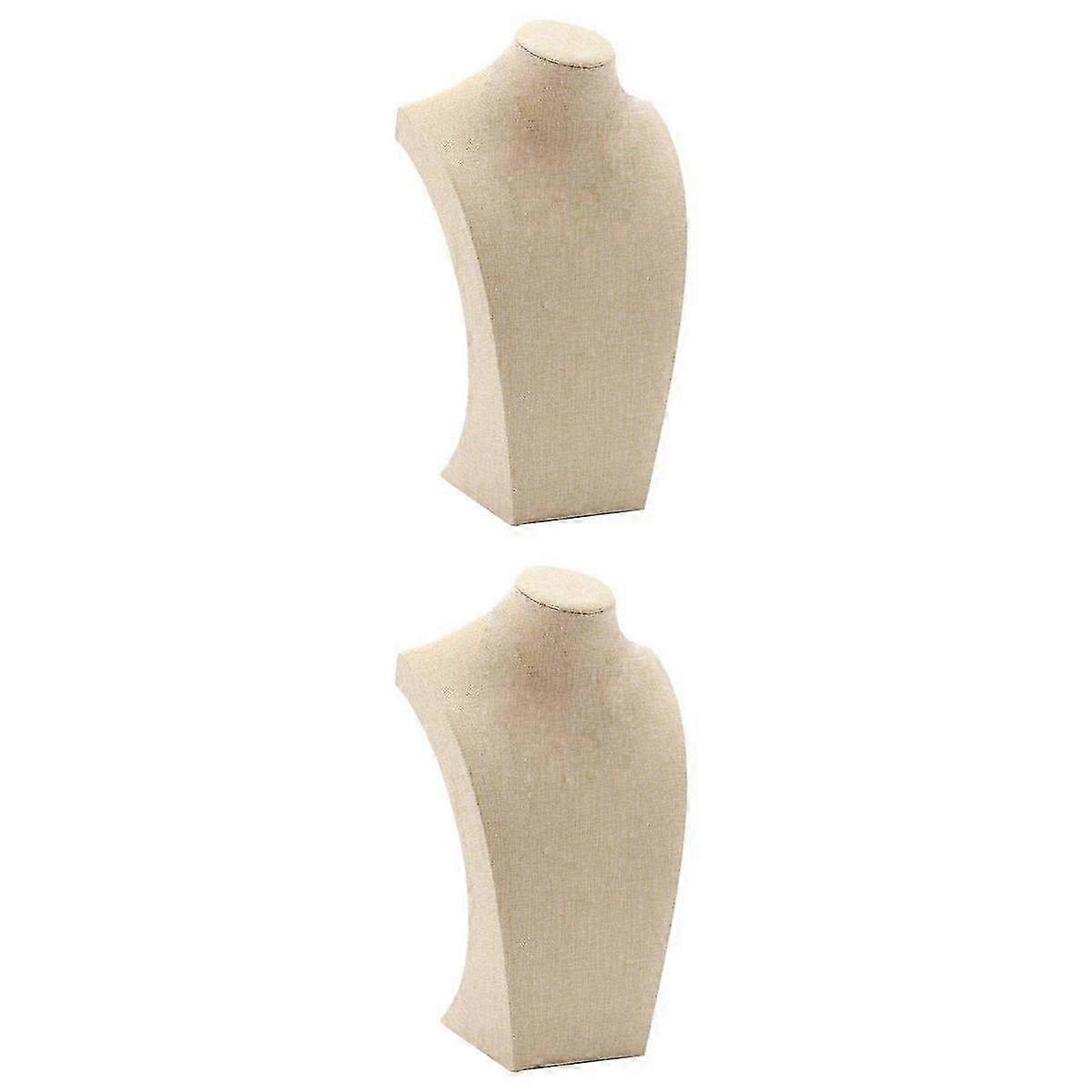 2x Necklace Pendant Display Bust Holder Rack Stand