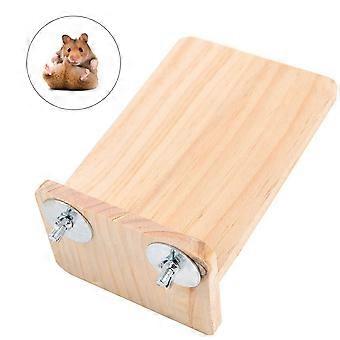 Perchoir plate-forme en bois pour souris chinchilla, rat, gerbille et hamster nain jouet cage