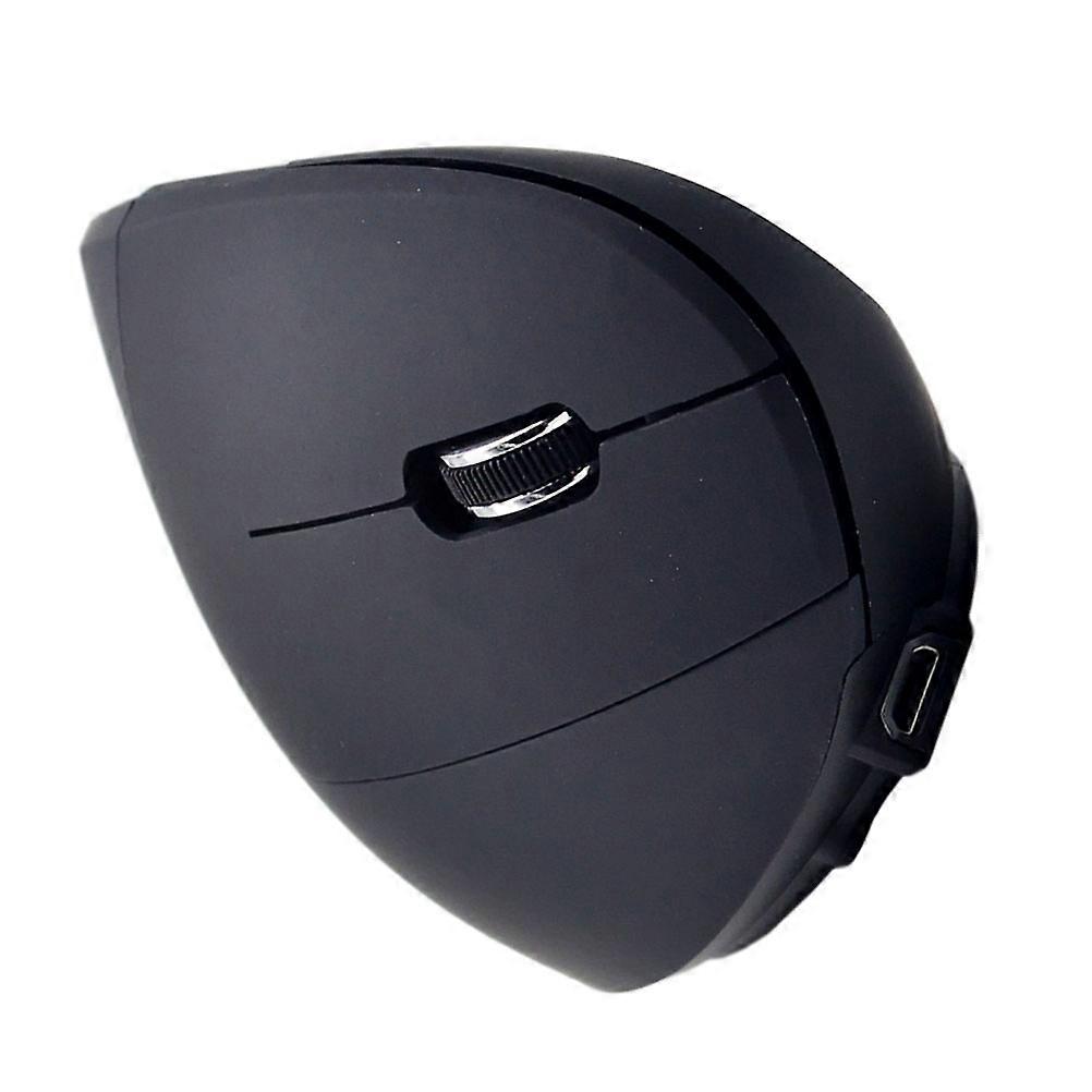 1Pc Vertical Mouse Wireless Vertical Comfortable Mouse Ergonomic Mouse Dry-cell Model Mouse (Black)