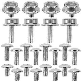 24pcs Hockey Helmet Replacement Screws, Universal Stainless Steel Face Mask Mounting Hardware Kit for Football and Ice Hockey Helmets