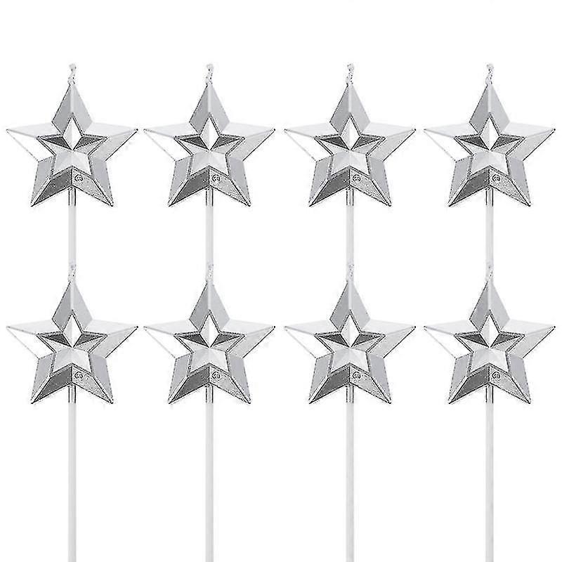 8pcs cake decorations , Star Shape Cake Candles