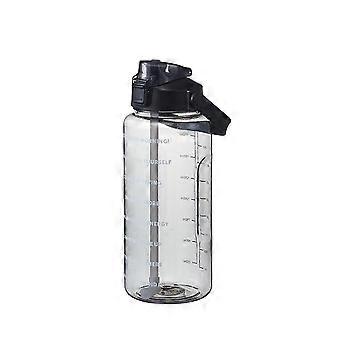 2 liters vannflaske med sugerør, store bærbare reiseflasker for kvinner og jenter, sport