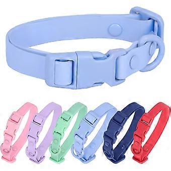 Dog Collar Soft Rubber Dog Collar with Safety Buckle Adjustable Pet Collars for Small Medium Large Dogs -S