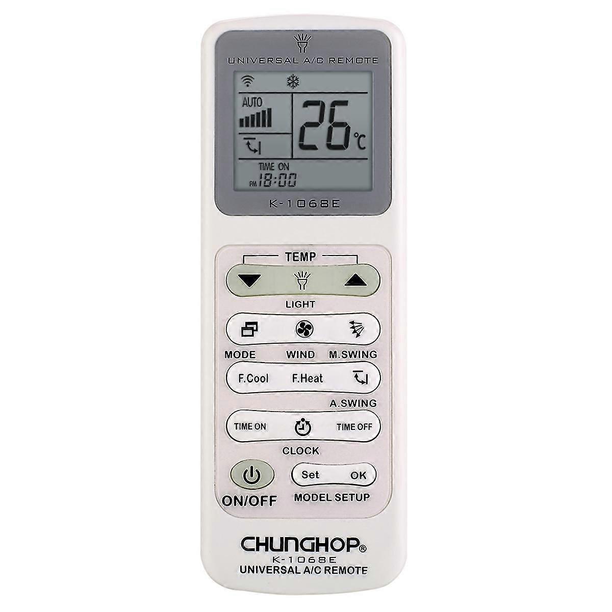 K-1068E Universal Air Conditioner Remote Control with Torch