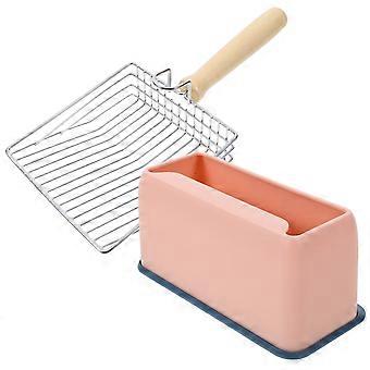Cat Litter Scoop Stainless Steel for Effective Cleaning 1Set with Storage Box