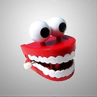 Wind-Up Funny Big Teeth Novelty Gag Toy Desktop Decoration Kids Christmas Gift