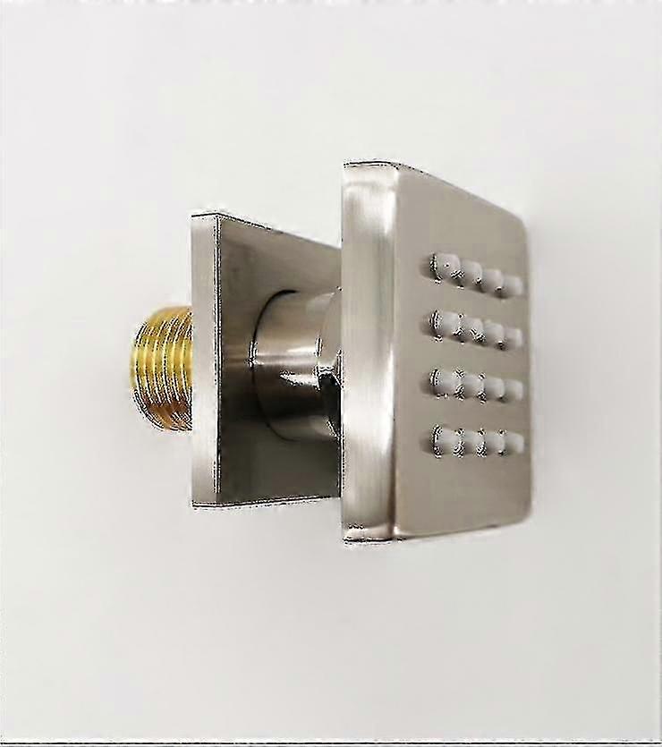 Rain Shower Head, Brushed Silver Square
