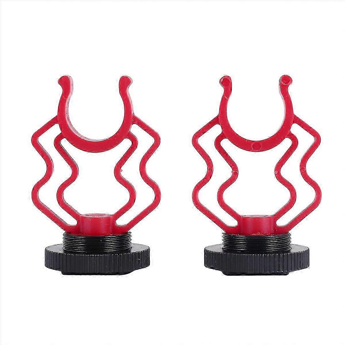 2PCS Universal Microphone Wavy Shock Mount Adapter Plastic Microphone Bracket Mount Replacement for