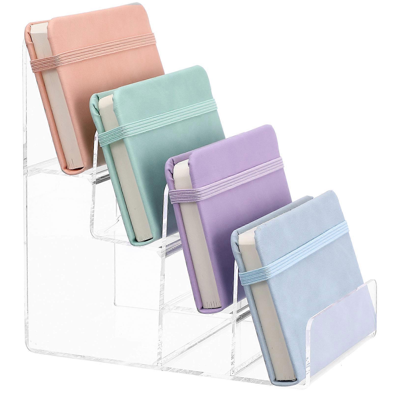 Transparent Acrylic Wallet Holder Rack Multi Layer Display Stand 4Pcs